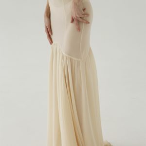Ruffled Skirt in Muslin / Nude