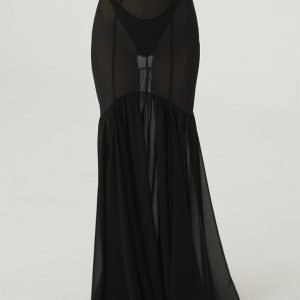 Ruffled Skirt in Muslin / Black