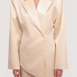 Asymmetric jacket in Silk