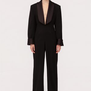 Tuxedo jumpsuit in viscose