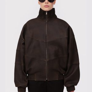 Bomber jacket in lambskin
