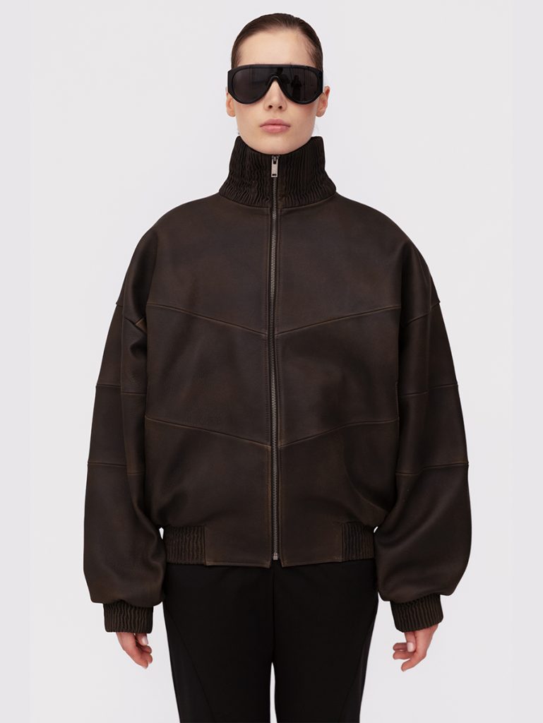 Bomber jacket in lambskin