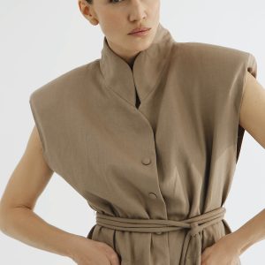 Sandalwood Linen Vest