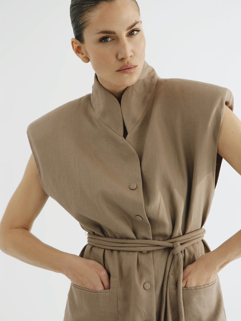 Sandalwood Linen Vest
