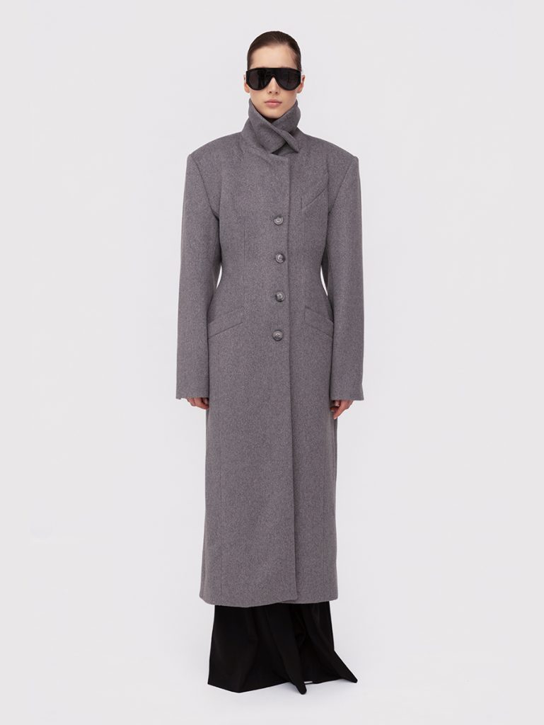 Structured wool coat