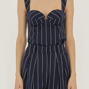 Striped Cotton Silk corset
