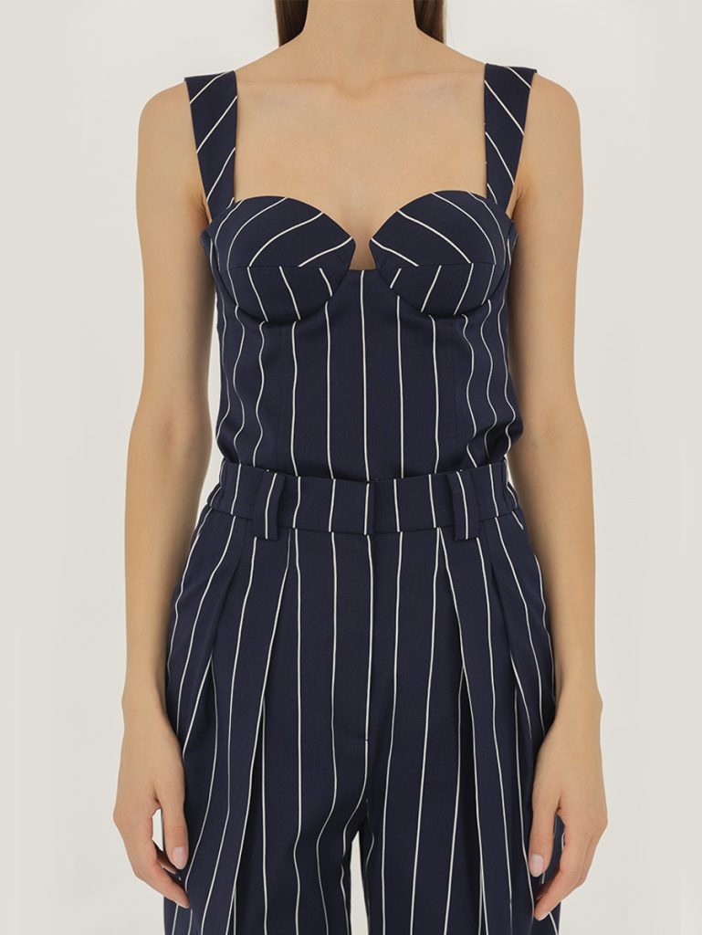 Striped Cotton Silk corset