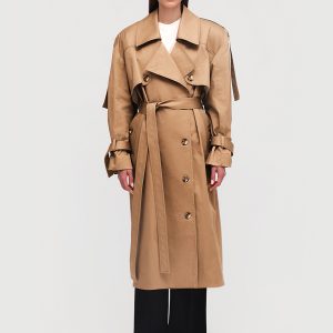 Our trench in cotton / camel