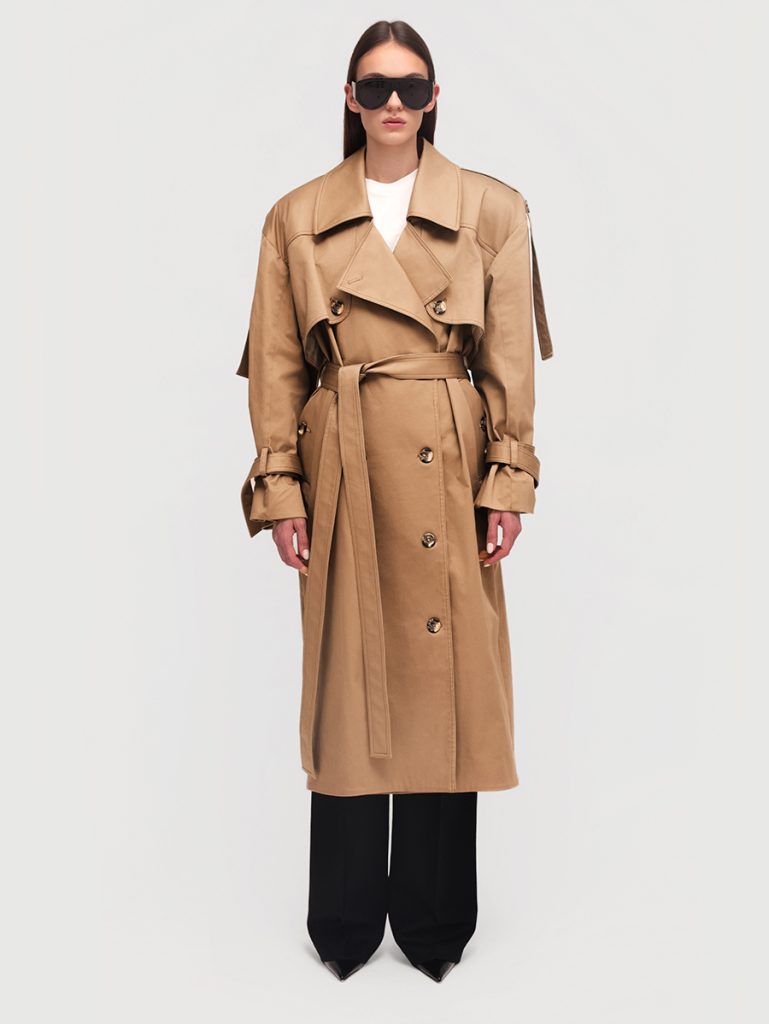 Our trench in cotton / camel