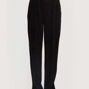 Black wool pants