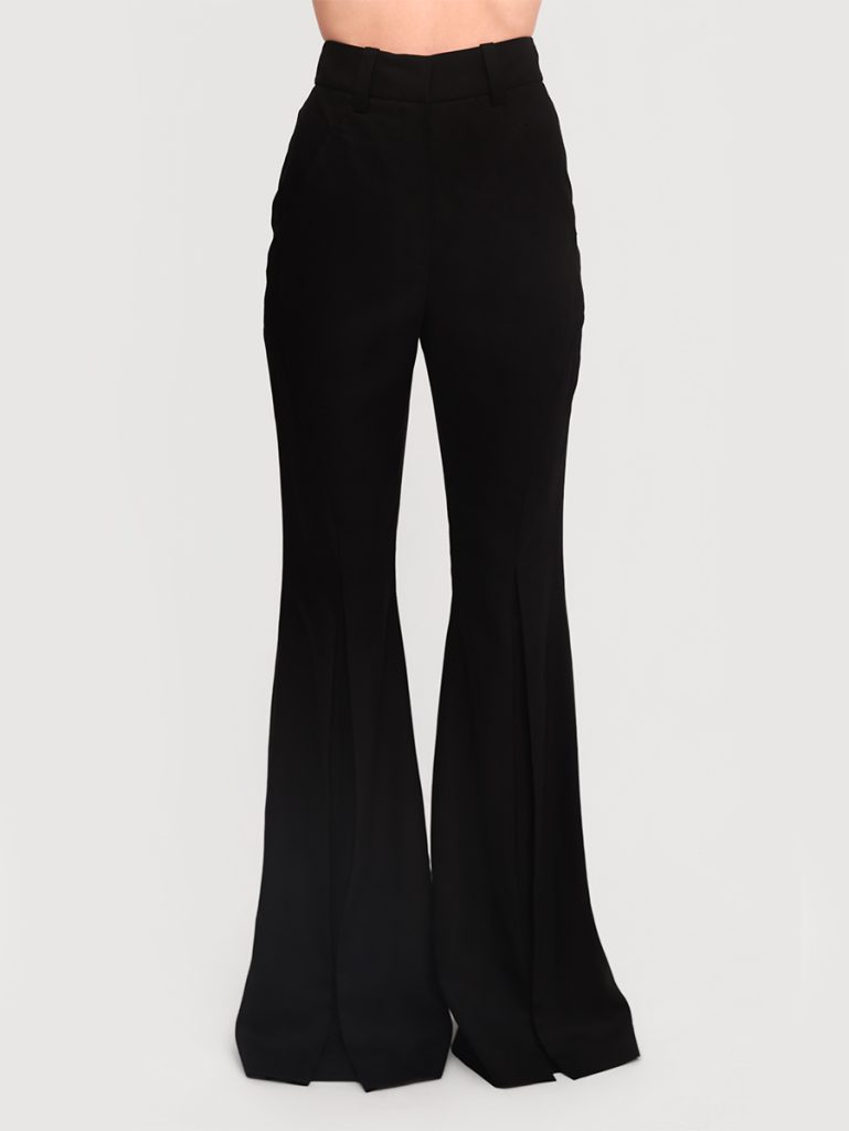 Flared pants in viscose