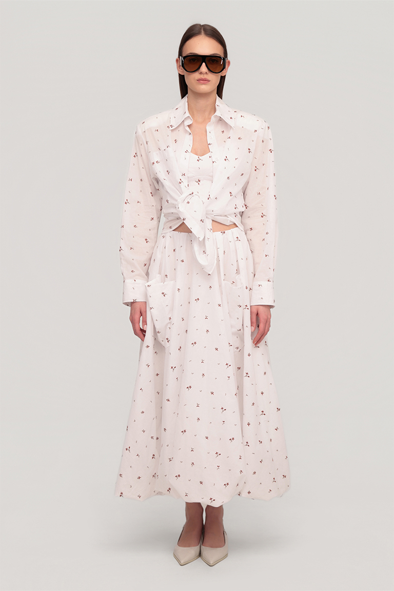 Embroidered cotton 3 piece set