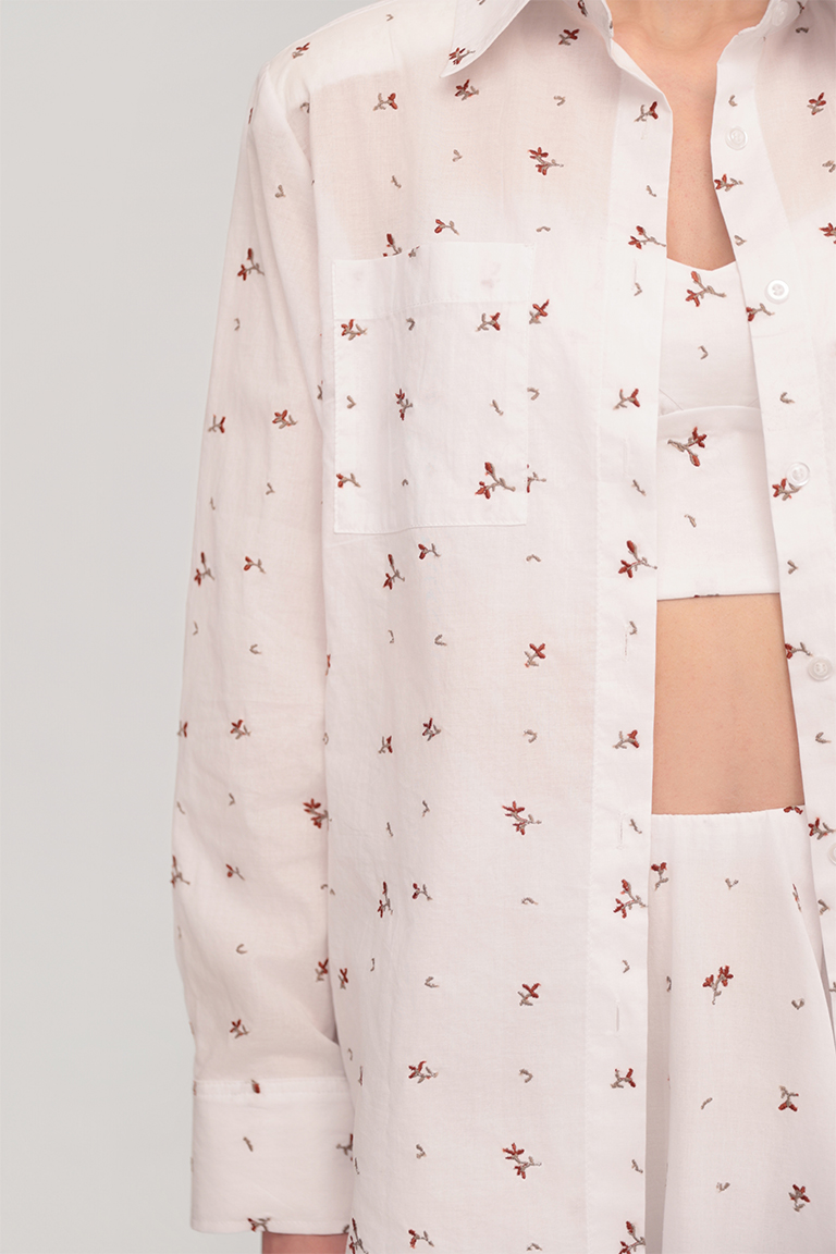 Embroidered cotton shirt