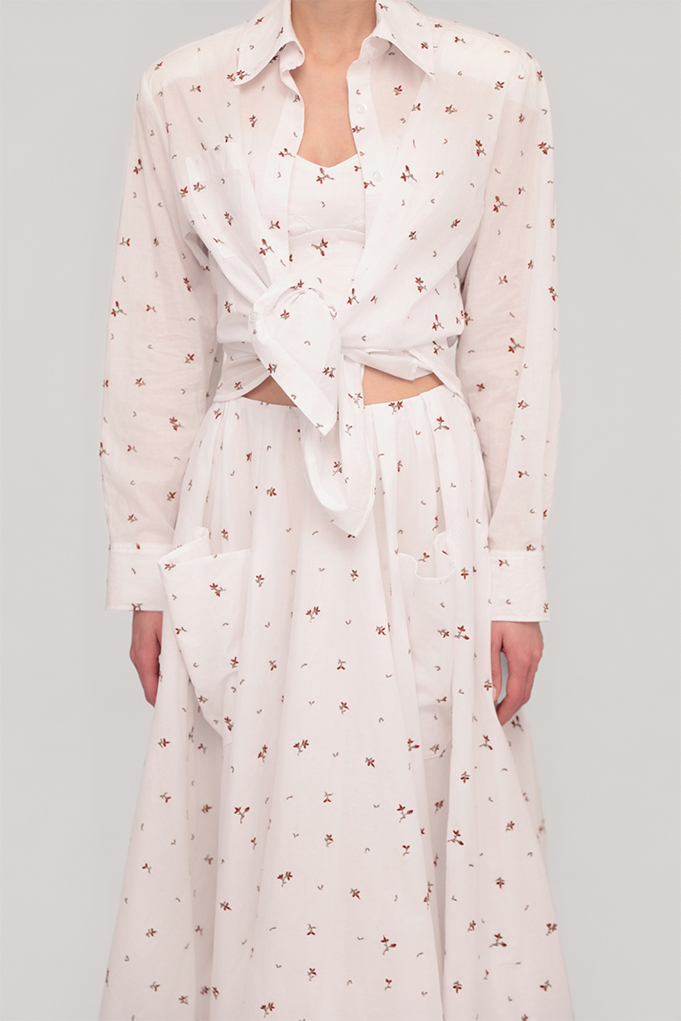 Embroidered cotton 3 piece set