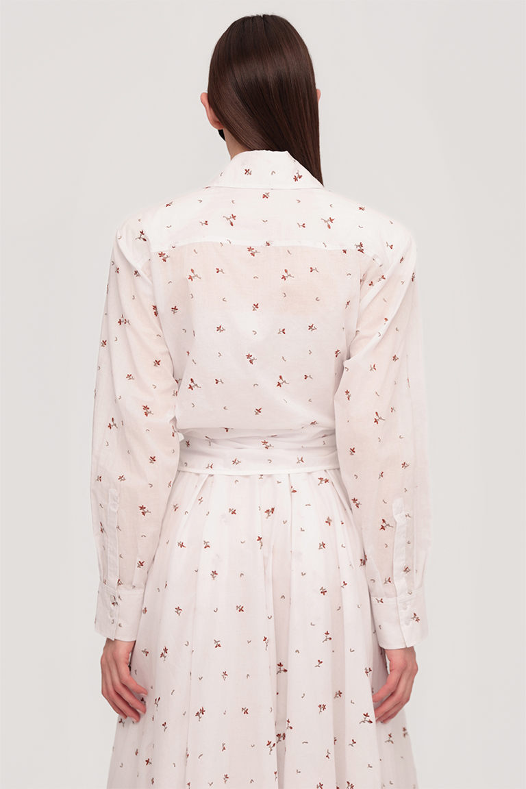 Embroidered cotton shirt