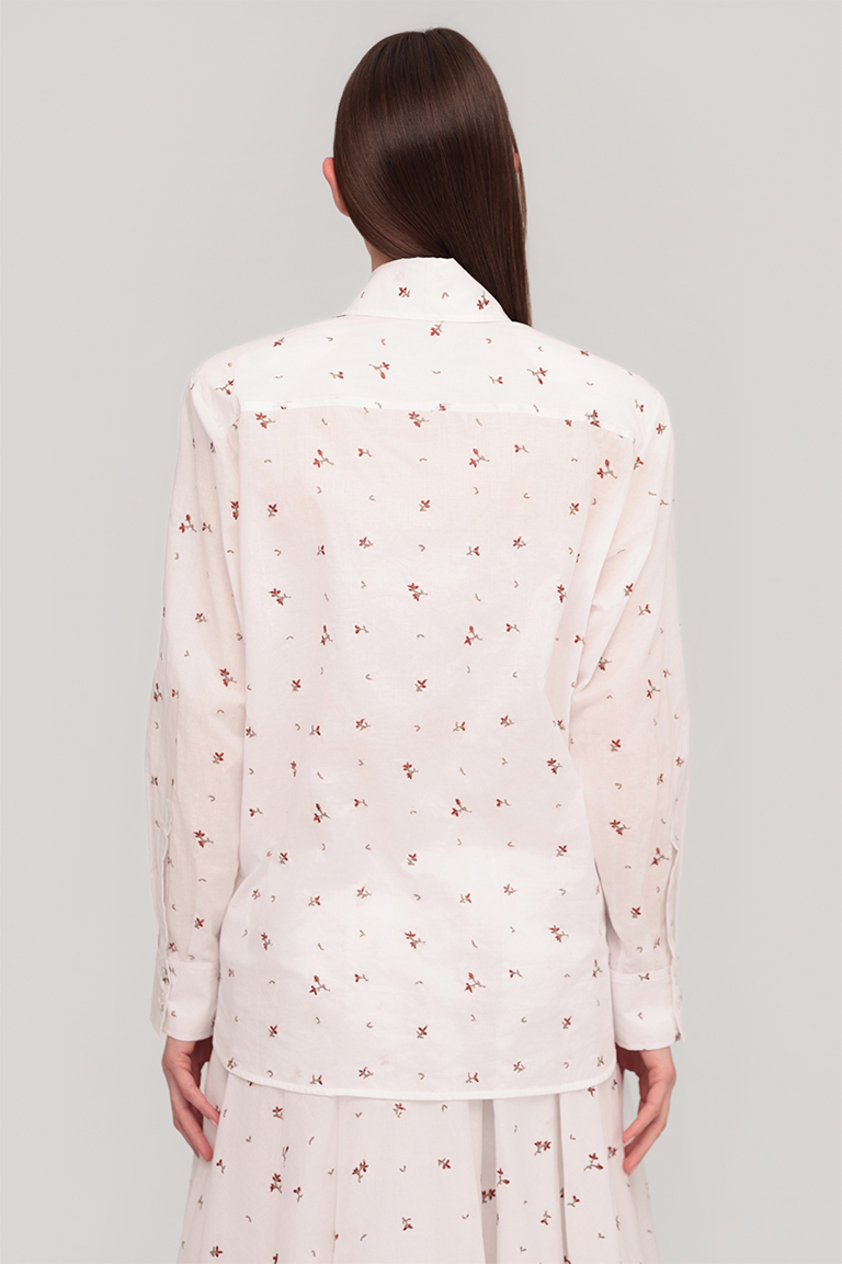 Embroidered cotton shirt