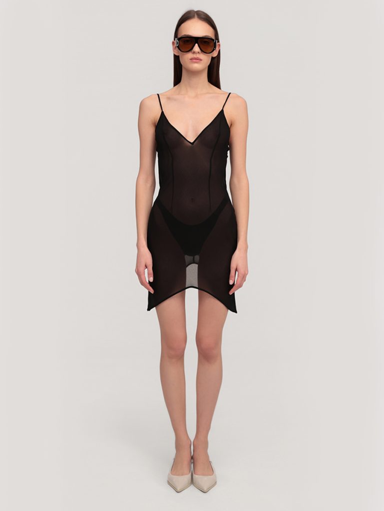 Black silk dress