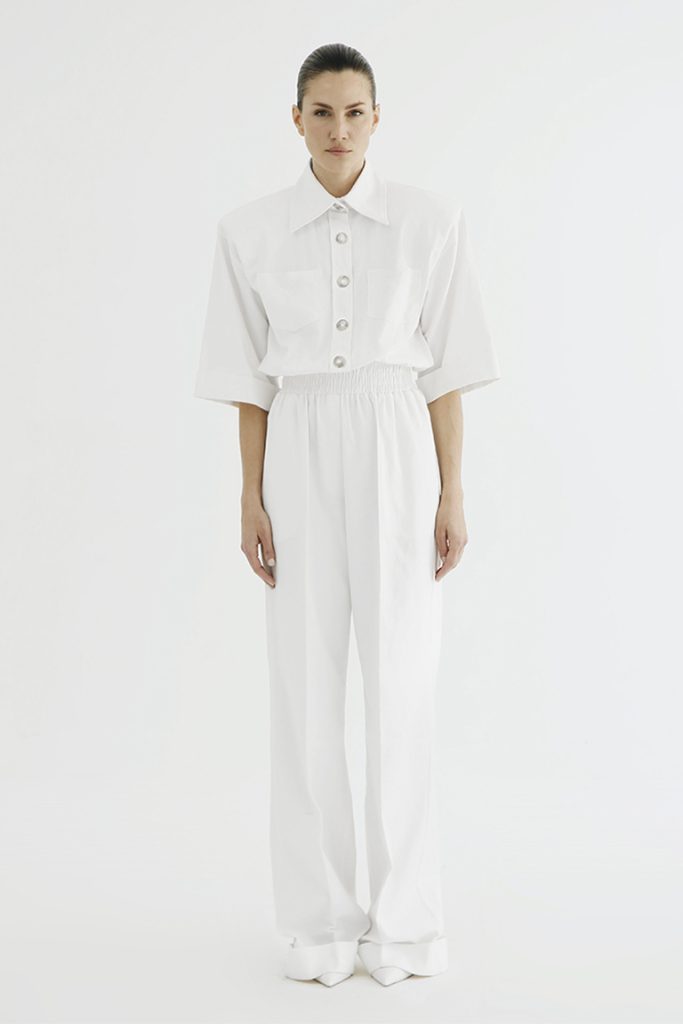 Riviera jumpsuit in white linen