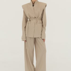 Striped Viscose Wool 3 piece set