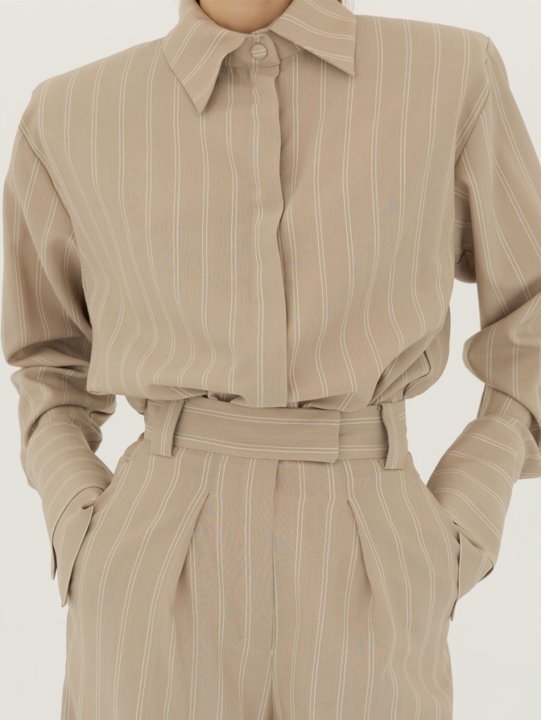 Striped Viscose Wool shirt