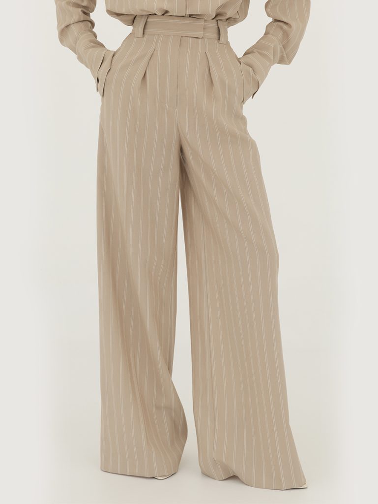 Striped Viscose Wool pants