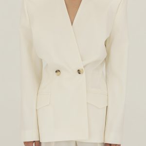 Structured Eggshell Wool jacket