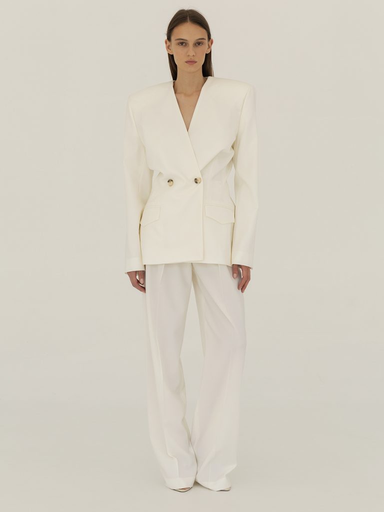 Structured Eggshell Wool suit
