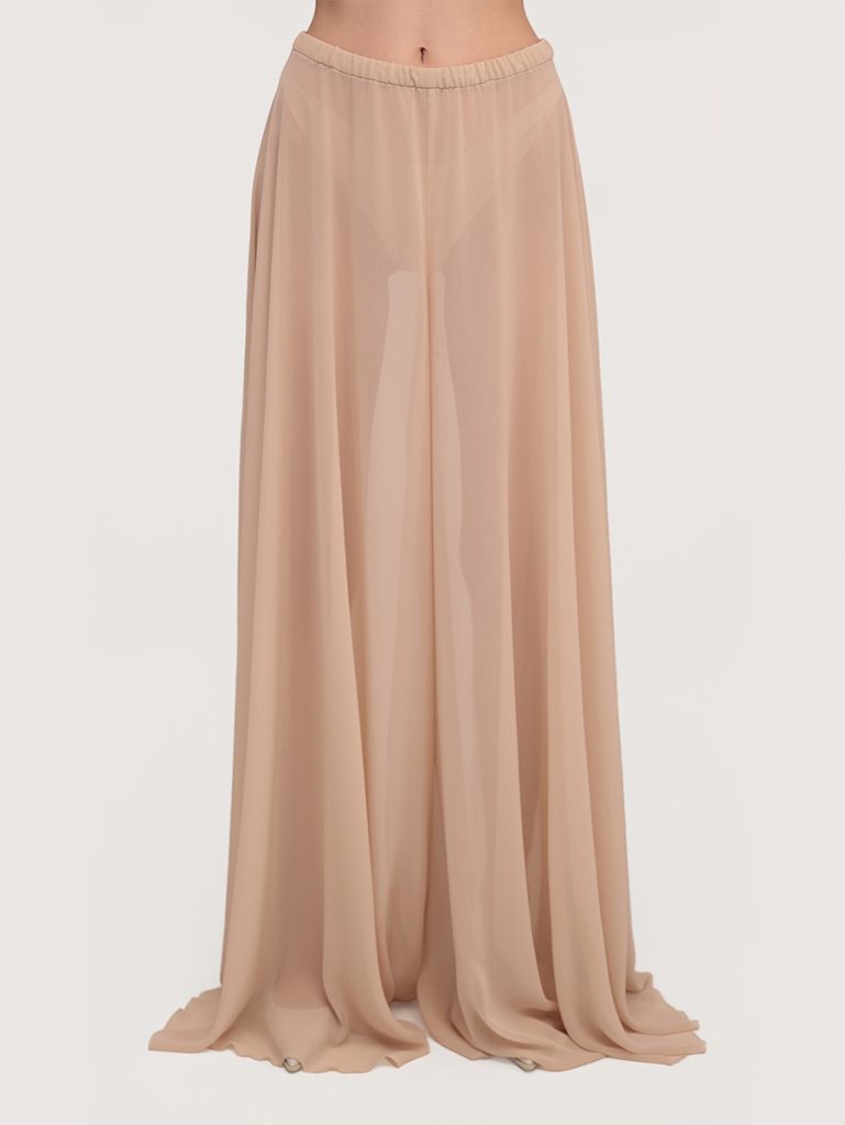 Wide leg muslin pants