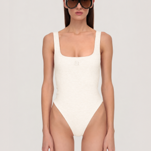 Bodysuit / slim strap off white