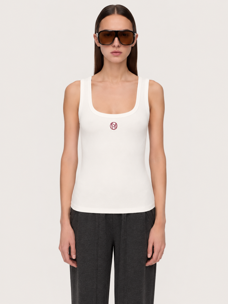 Tank top / wide strap white