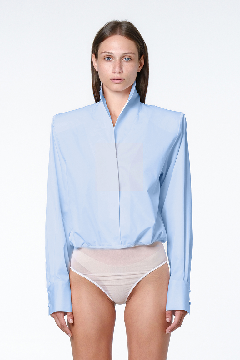 Body shirt in poplin / blue