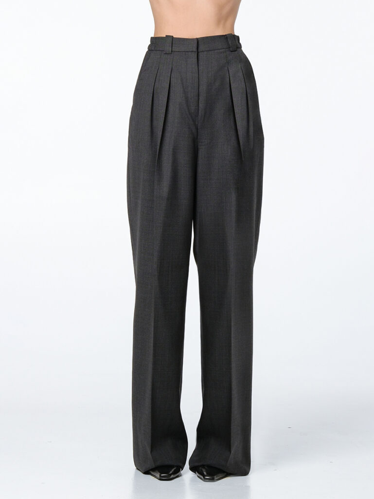 Classic pants in wool / dark grey