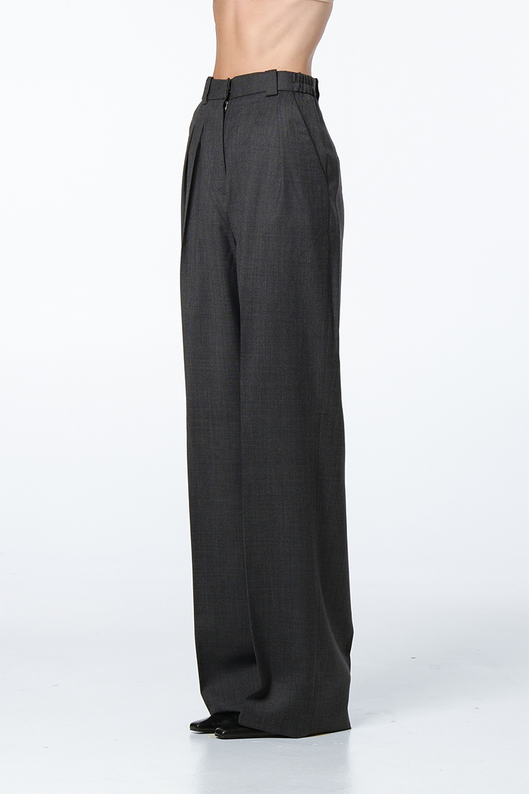 Classic pants in wool / dark grey