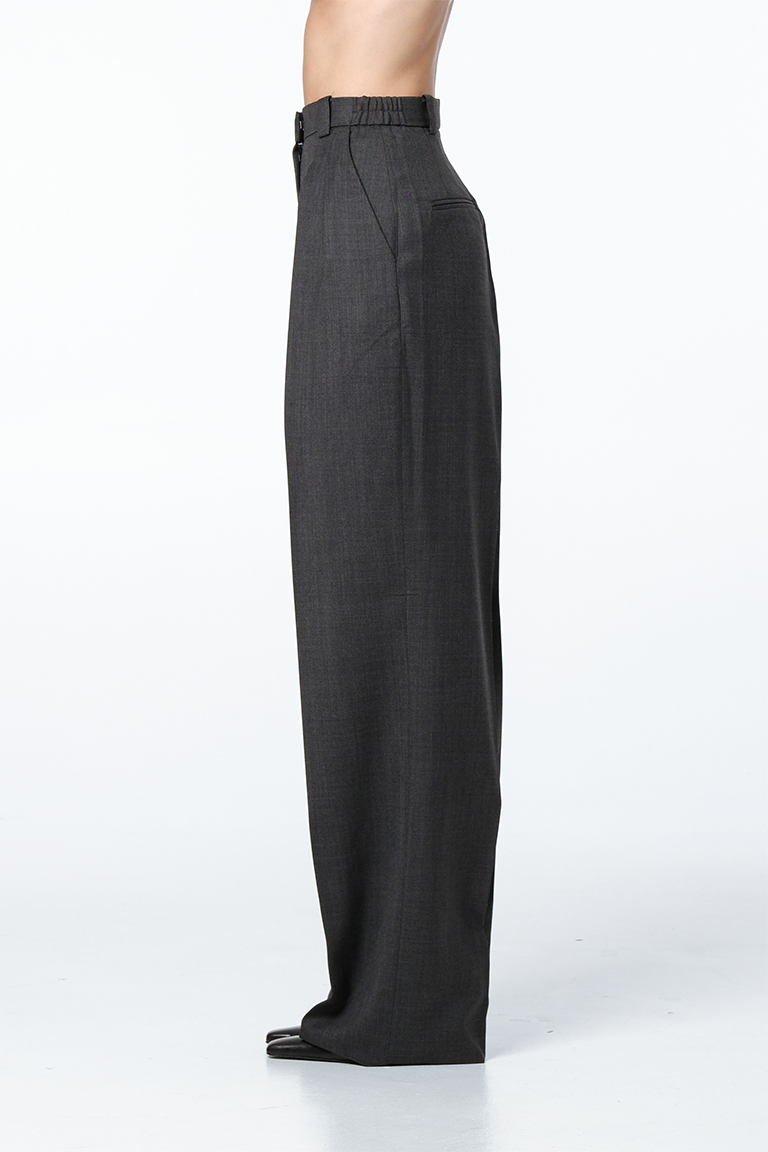 Classic pants in wool / dark grey