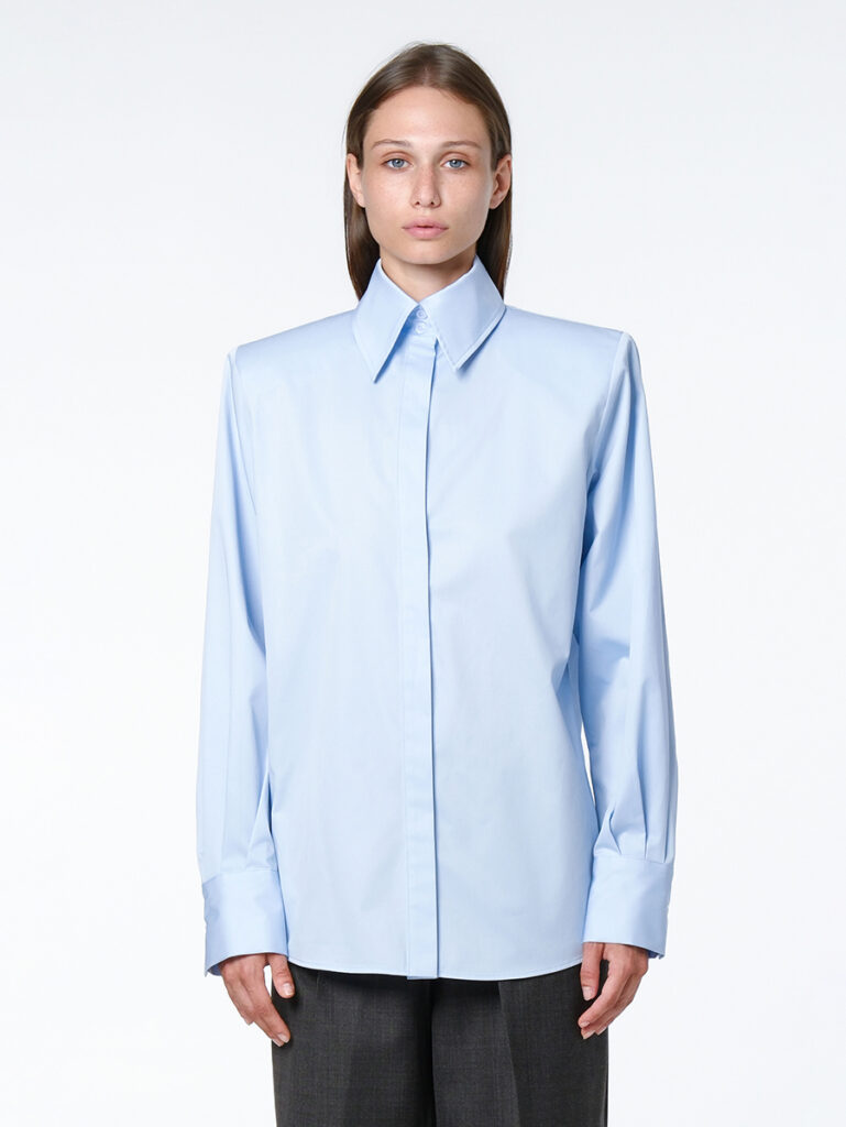 Classic poplin shirt / blue