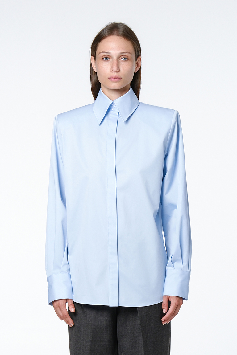 Classic poplin shirt / blue