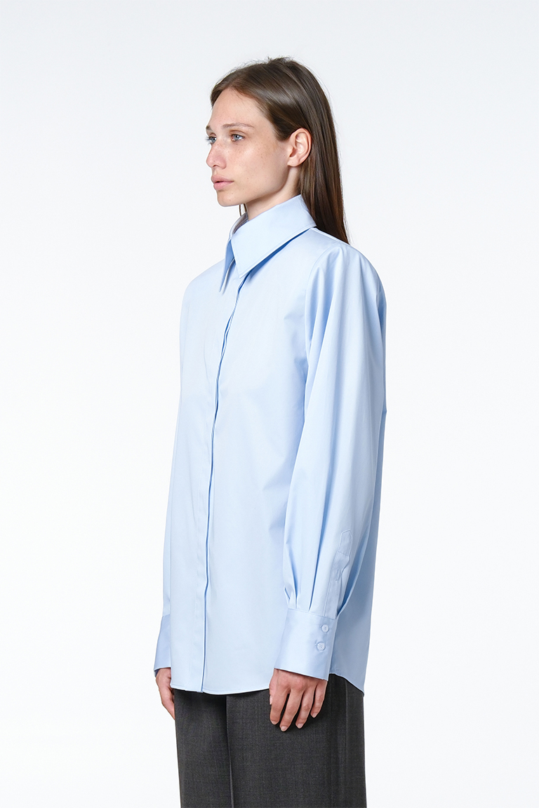 Classic poplin shirt / blue