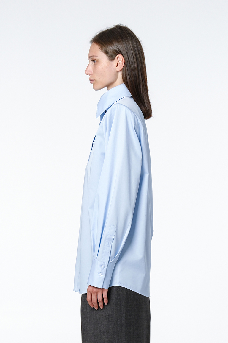 Classic poplin shirt / blue