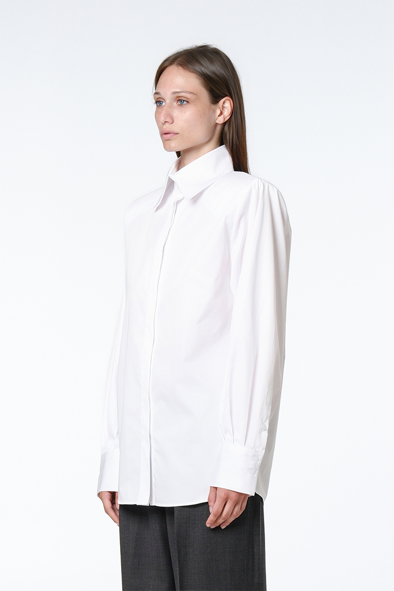 Classic poplin shirt / white