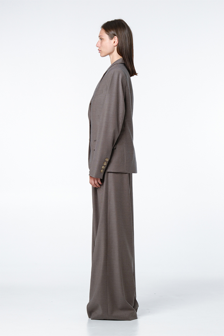 Short jacket & Asymmetric pants