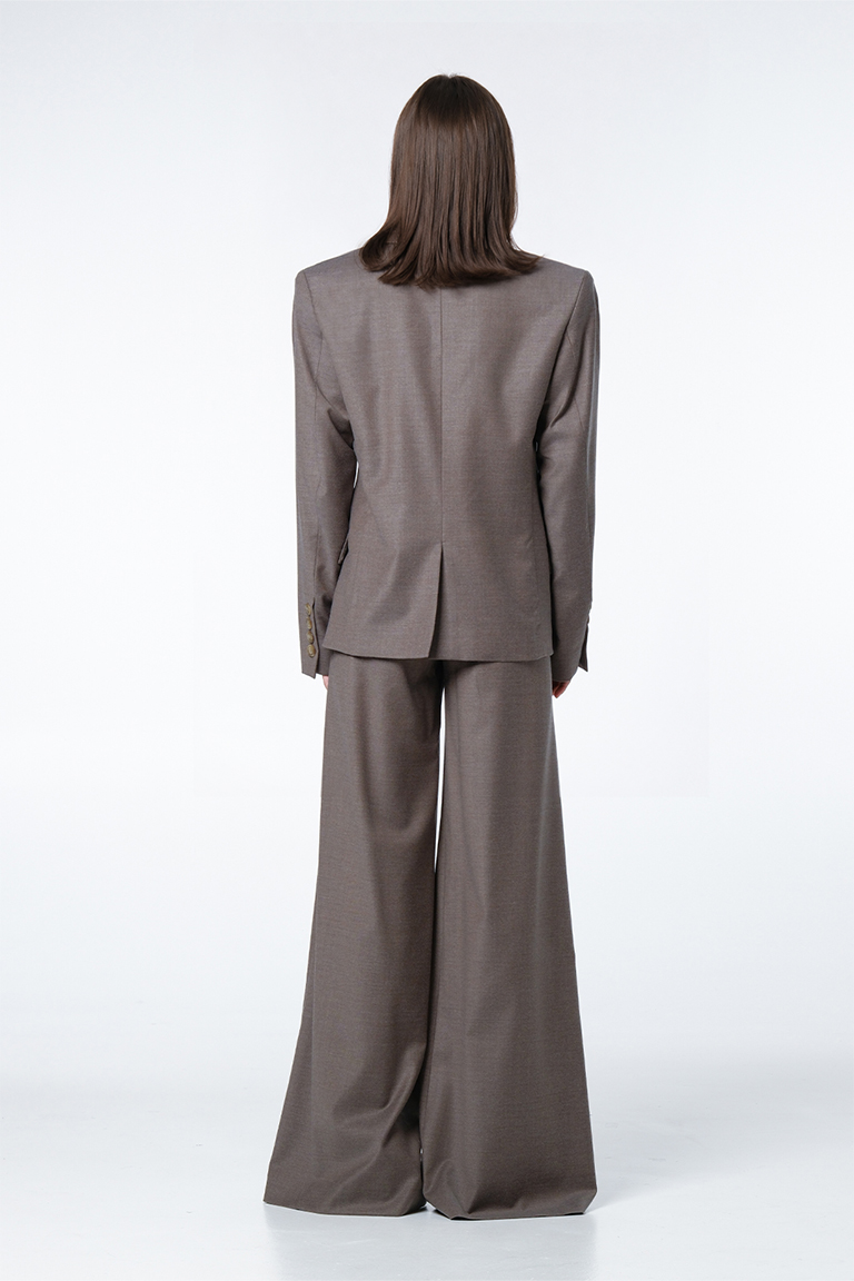 Short jacket & Asymmetric pants