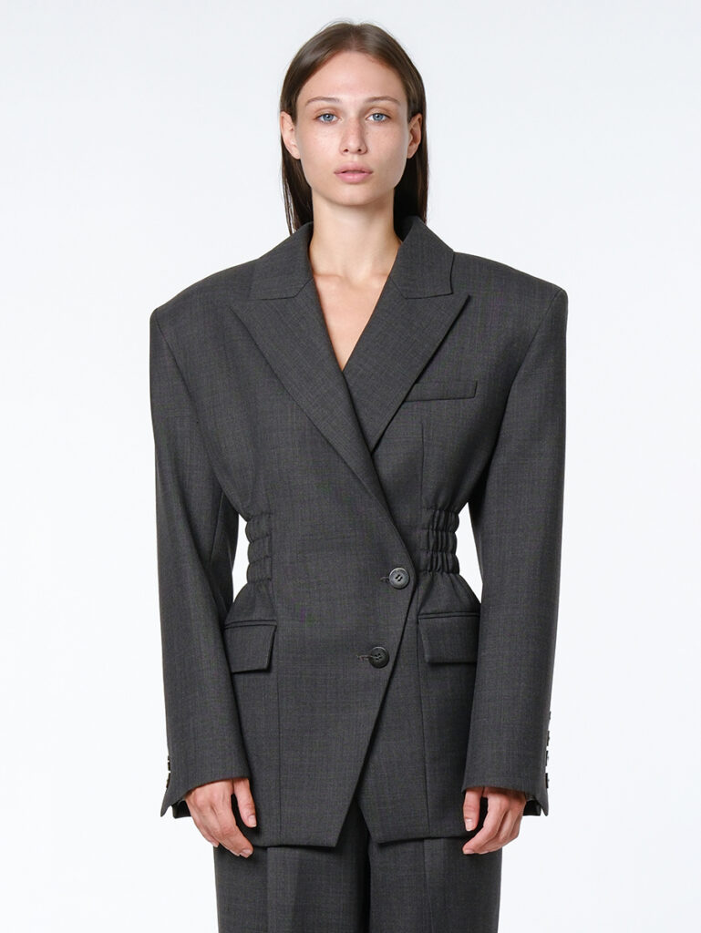 Single breasted jacket / dark grey