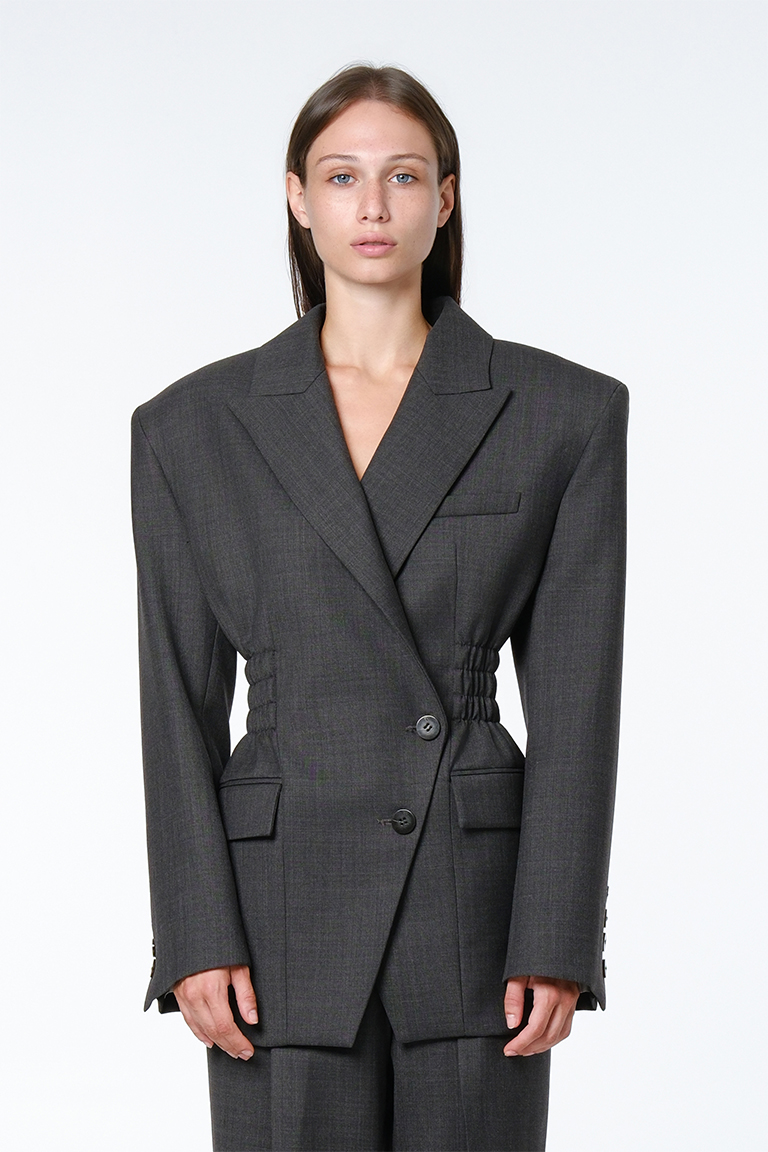 Single breasted jacket / dark grey