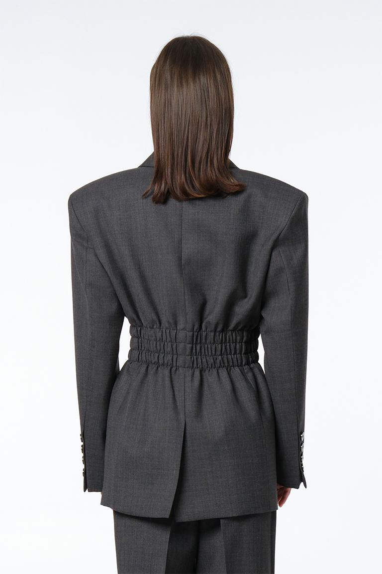 Single breasted jacket / dark grey