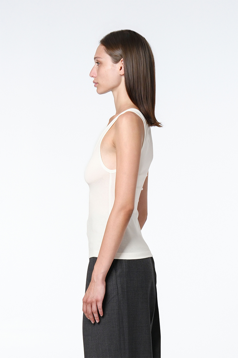 Tank top / wide strap white FW26