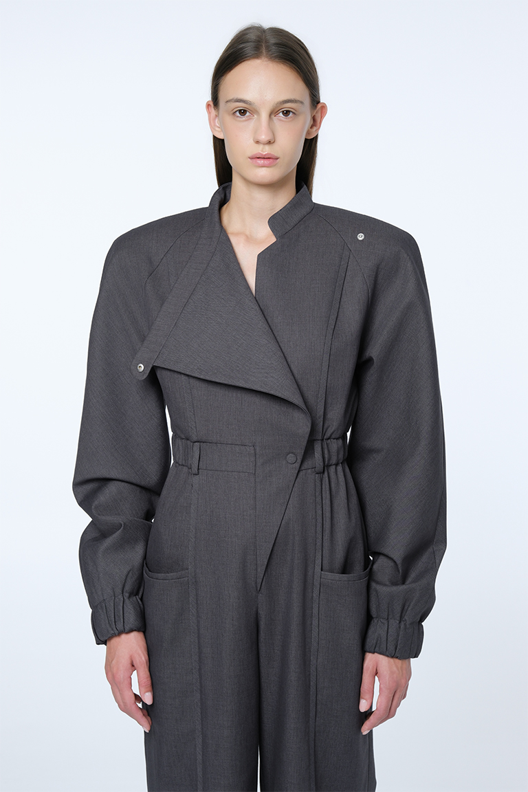 Asymmetric jumpsuit / grey