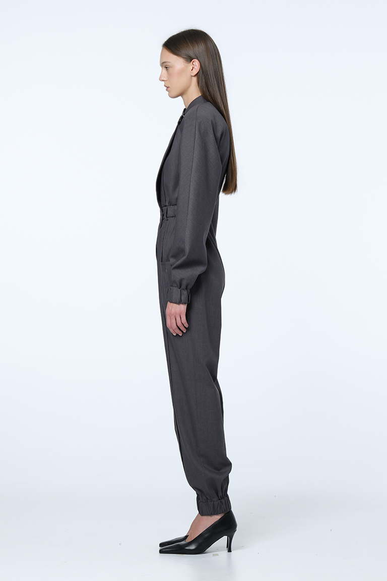 Asymmetric jumpsuit / grey