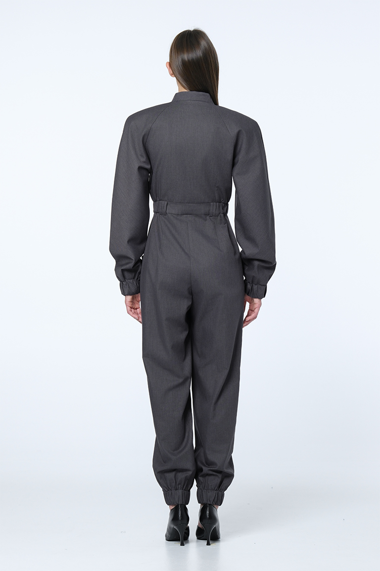 Asymmetric jumpsuit / grey